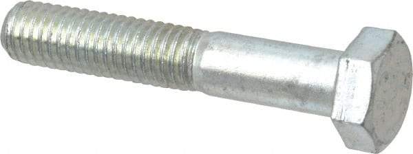 Value Collection - M8x1.25mm Metric Coarse, 45mm Length Under Head Hex Head Cap Screw - Partially Threaded, Grade 10.9 Alloy Steel, Zinc-Plated Finish, 13mm Hex - Makers Industrial Supply