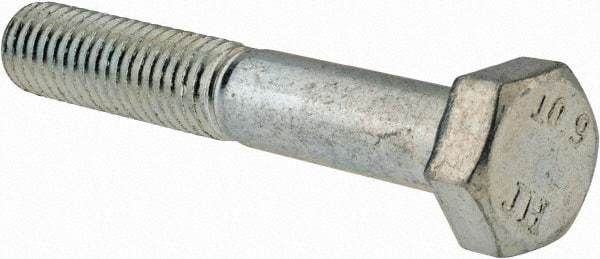 Value Collection - M8x1.25mm Metric Coarse, 50mm Length Under Head Hex Head Cap Screw - Partially Threaded, Grade 10.9 Alloy Steel, Zinc-Plated Finish, 13mm Hex - Makers Industrial Supply