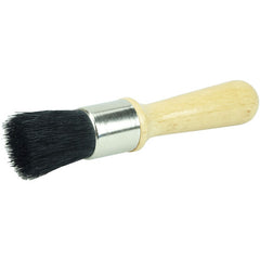 1″ Stencil Brush, China Bristle, 1-3/8″ Trim Length, Lacquered Wood Handle - Makers Industrial Supply