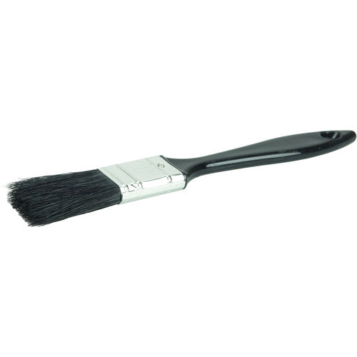 1″ Industrial Varnish Brush, Black China Bristle, 2″ Trim Length, Blue Plastic Sash Handle - Makers Industrial Supply