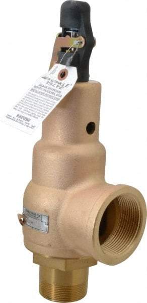 Midwest Control - 2" Inlet, 2-1/2" Outlet, ASME Safety Relief Valve - 150 Max psi, Bronze, 4,090 Cubic' per Min - Makers Industrial Supply