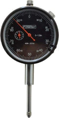 Fowler - 1" Range, 0-100 (Continuous), 0-50-0 (Balanced) Dial Reading, 0.001" Graduation Dial Drop Indicator - 2-1/4" Dial, 1mm Range per Revolution, Revolution Counter - Makers Industrial Supply