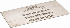 DMT - 2" Long x 1" Wide x 0.006" Thick, Diam ond Sharpening Stone - Rectangle, 600 Grit, Fine Grade - Makers Industrial Supply