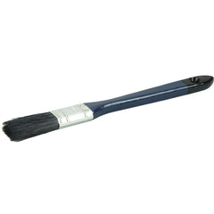 1″ Flat Sash Brush, Black China Bristle, 2″ Trim Length, Blue Foam Handle - Makers Industrial Supply