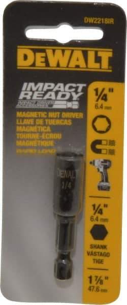 DeWALT - 1/4" Magnetic Nutsetter - 1/4" Hex Drive, 1-7/8" OAL - Makers Industrial Supply