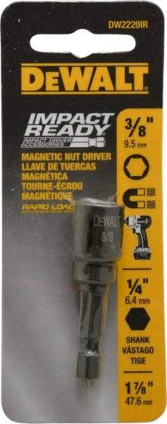 DeWALT - 3/8" Magnetic Nutsetter - 1/4" Hex Drive, 1-7/8" OAL - Makers Industrial Supply