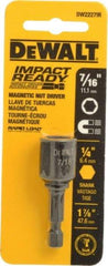 DeWALT - 7/16" Magnetic Nutsetter - 1/4" Hex Drive, 1-7/8" OAL - Makers Industrial Supply