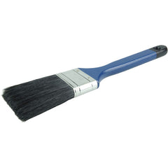 2″ Flat Sash Brush, Black China Bristle, 3″ Trim Length, Blue Foam Handle - Makers Industrial Supply