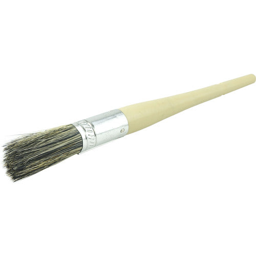 #4 11/16″ Round Sash Brush, Grey Bristle Fill, 2″ Trim Length, Plain Foam Handle - Makers Industrial Supply