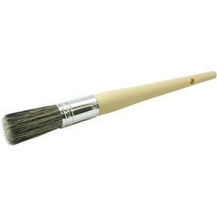 #6 13/16″ Round Sash Brush, Grey Bristle Fill, 2″ Trim Length, Plain Foam Handle - Makers Industrial Supply