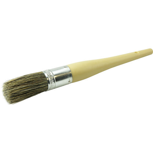 #10 1-1/16″ Round Sash Brush, Grey Bristle Fill, 2-1/4″ Trim Length, Plain Foam Handle - Makers Industrial Supply