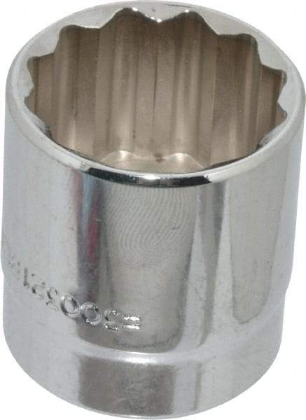 Blackhawk by Proto - 1", 3/8" Drive, Standard Hand Socket - 12 Points, 1-13/32" OAL, Chrome Finish - Makers Industrial Supply