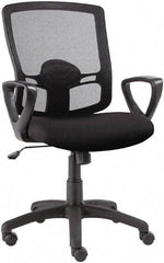 ALERA - 23-5/8" High Office/Managerial/Executive Chair - 20" Wide x 19" Deep, Fabric Mesh Seat, Black - Makers Industrial Supply