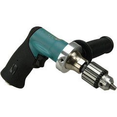 Dynabrade - 3/8" Keyed Chuck - Pistol Grip Handle, 500 RPM, 0.4 hp, 90 psi - Makers Industrial Supply