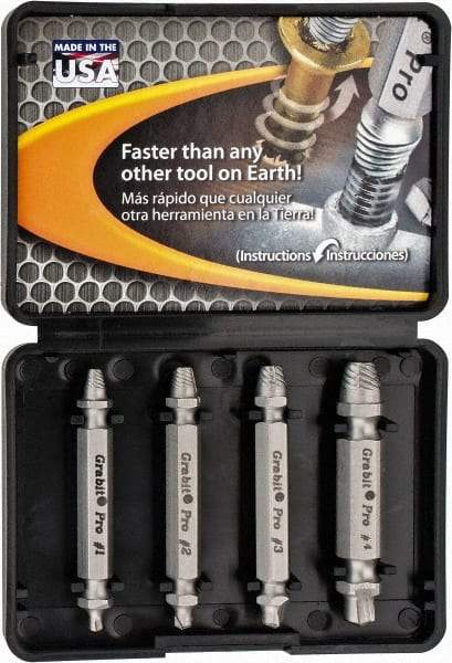 Alden - 4 Piece Bolt & Screw Extractor Set - 3/8" Drive - Makers Industrial Supply