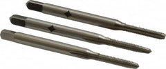 Cleveland - #3-56 UNF, 3 Flute, Bottoming, Plug & Taper, Bright Finish, High Speed Steel Tap Set - Right Hand Cut, 1-13/16" OAL, 1/2" Thread Length - Makers Industrial Supply