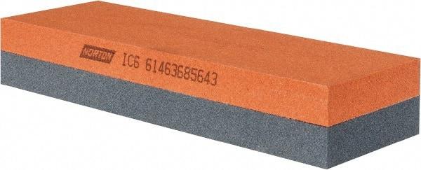 Norton - 6" Long x 2" Wide x 1" Thick, Aluminum Oxide Sharpening Stone - Rectangle, Medium, Fine Grade - Makers Industrial Supply