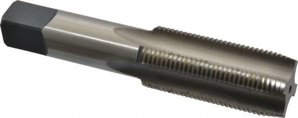 Cleveland - 1-1/8 - 12 UNF 3B 4 Flute Bright Finish High Speed Steel Straight Flute Standard Hand Tap - Plug, Right Hand Thread, 5.438" OAL, 2.56" Thread Length, H4 Limit, Oversize - Exact Industrial Supply