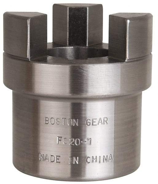 Boston Gear - 1" Max Bore Diam, FC20 Coupling Size, Flexible Half Coupling - 2" OD, 3.69" OAL, Steel - Makers Industrial Supply