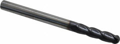 SGS - 6mm Diam, 0.984" LOC, 4 Flute Solid Carbide Ball End Mill - Makers Industrial Supply