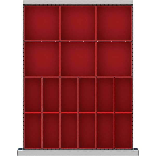 LISTA - 18-Compartment Drawer Divider Layout for 3.15" High Drawers - Makers Industrial Supply