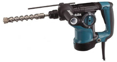 Makita - 120 Volt 1-1/8" SDS Plus Chuck Electric Rotary Hammer - 0 to 4,500 BPM, 0 to 1,100 RPM, Reversible - Makers Industrial Supply