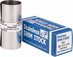 Made in USA - Metal Shim Stock   Type: Shim Stock Roll    Material: Stainless Steel - Makers Industrial Supply