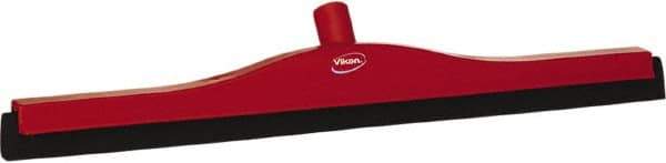 Vikan - 24" Foam Rubber Blade Bench Squeegee - Double Edge, Red, Plastic Holder - Makers Industrial Supply