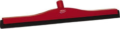 Vikan - 24" Foam Rubber Blade Bench Squeegee - Double Edge, Red, Plastic Holder - Makers Industrial Supply