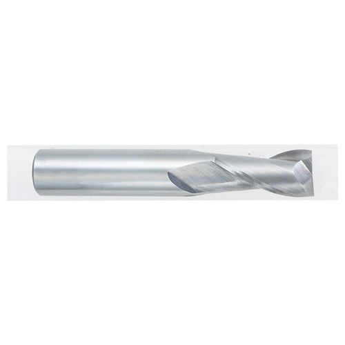 ‎7/64″ Dia. × 1/8″ Shank × 3/8″ DOC × 1-1/2″ OAL, Carbide, Bright, 2 Flute, Square, Solid End Mill - Makers Industrial Supply