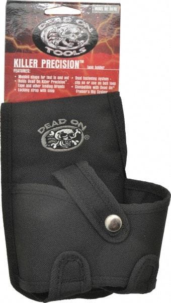 Dead On - 1 Pocket Tape Measure Holster - Polyester, Black, 5" Wide x 7" High - Makers Industrial Supply