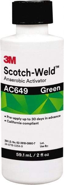 3M - 2 Fl Oz, Green Adhesive Activator - For Use with Threadlockers, Pipe Sealants, Retaining Compounds, Gasket Makers - Makers Industrial Supply