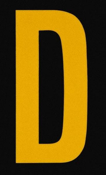 Made in USA - Letter Label - Legend: D, English, Yellow & Black - Makers Industrial Supply