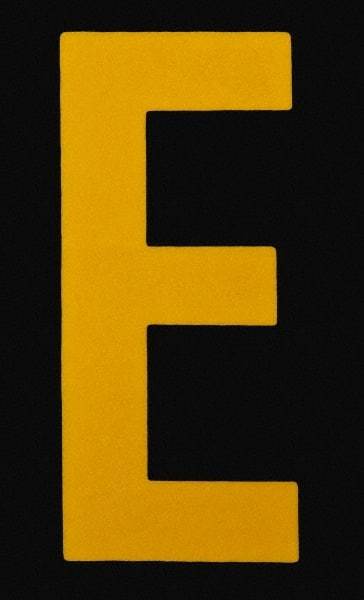 Made in USA - Letter Label - Legend: E, English, Yellow & Black - Makers Industrial Supply