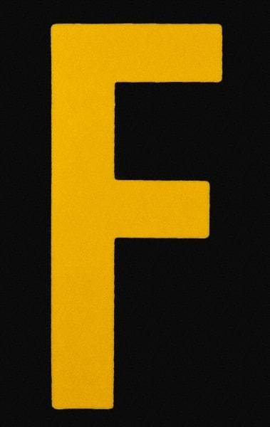 Made in USA - Letter Label - Legend: F, English, Yellow & Black - Makers Industrial Supply