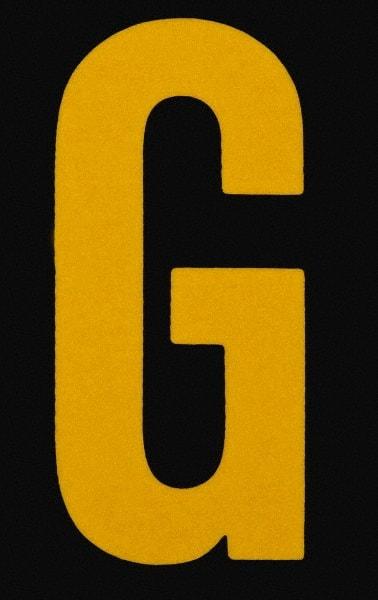 Made in USA - Letter Label - Legend: G, English, Yellow & Black - Makers Industrial Supply