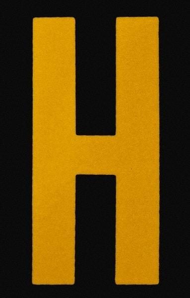 Made in USA - Letter Label - Legend: H, English, Yellow & Black - Makers Industrial Supply