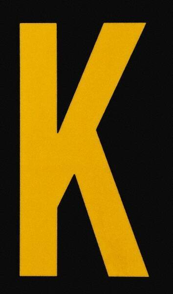 Made in USA - Letter Label - Legend: K, English, Yellow & Black - Makers Industrial Supply