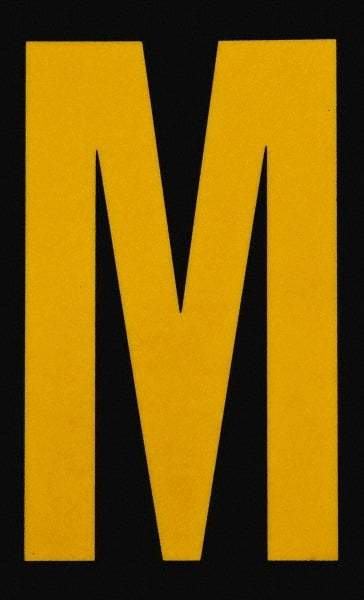 Made in USA - Letter Label - Legend: M, English, Yellow & Black - Makers Industrial Supply