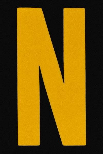 Made in USA - Letter Label - Legend: N, English, Yellow & Black - Makers Industrial Supply