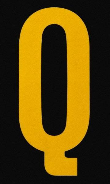 Made in USA - Letter Label - Legend: Q, English, Yellow & Black - Makers Industrial Supply