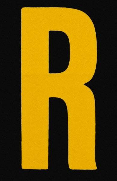 Made in USA - Letter Label - Legend: R, English, Yellow & Black - Makers Industrial Supply