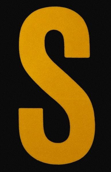 Made in USA - Letter Label - Legend: S, English, Yellow & Black - Makers Industrial Supply