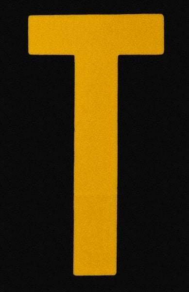 Made in USA - Letter Label - Legend: T, English, Yellow & Black - Makers Industrial Supply