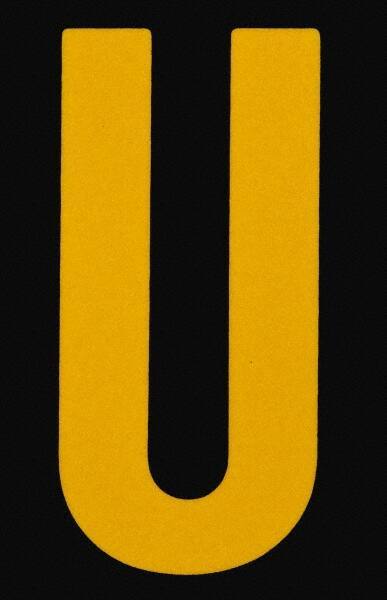 Made in USA - Letter Label - Legend: U, English, Yellow & Black - Makers Industrial Supply