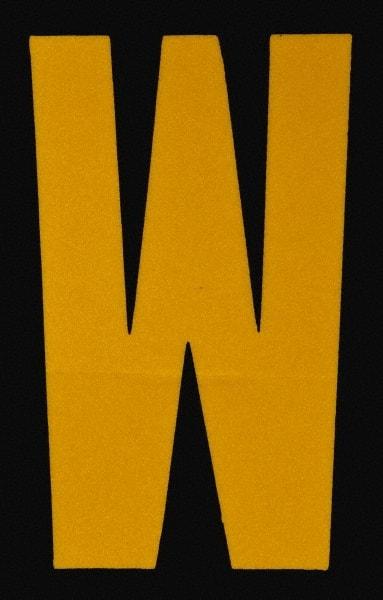 Made in USA - Letter Label - Legend: W, English, Yellow & Black - Makers Industrial Supply