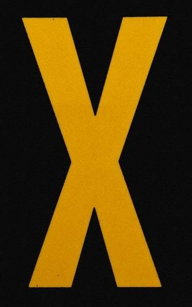 Made in USA - Letter Label - Legend: X, English, Yellow & Black - Makers Industrial Supply