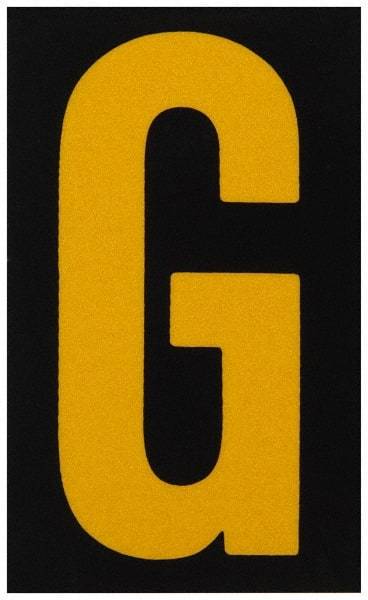 Made in USA - Letter Label - Legend: G, English, Yellow & Black - Makers Industrial Supply