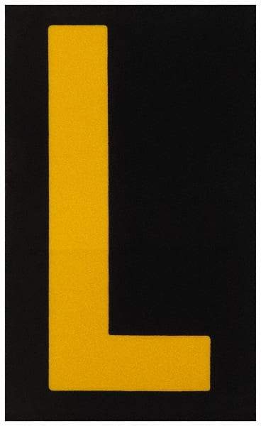 Made in USA - Letter Label - Legend: L, English, Yellow & Black - Makers Industrial Supply