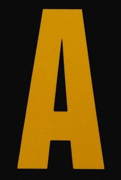 Made in USA - Letter Label - Legend: A, English, Yellow & Black - Makers Industrial Supply